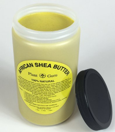 African Shea Butter Pure Raw Unrefined 32 Oz From Ghana Packaged in Hdpe Food Grade Jar with a Screw Cap To Ensure Freshness 1 PACK