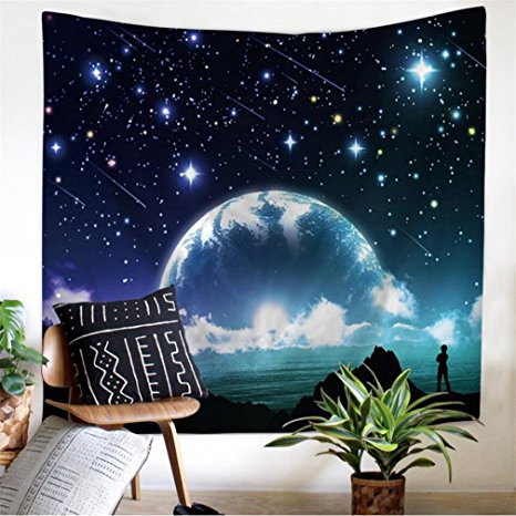 Leofanger Galaxy Tapestry Wall Hanging Landscape Planet Tapestry, Sunset Tapestry Milky Way Tapestry Starry Sky Tapestry Outer Space Tapestry Arts Print for Bedroom Living Room Dorm Decor