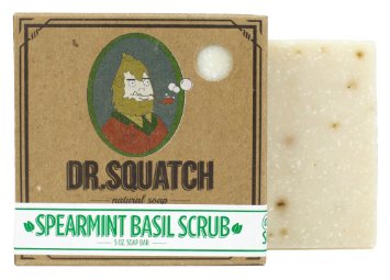 Natural Bar Soap - Spearmint Basil - Minty Fresh Soap for Men with a Naturally Clean Rinse - Handmade in USA