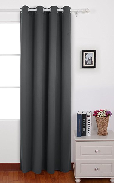 Deconovo Thermal Insulated Blackout Curtain For Bedroom 52 By 63 Inch Dark Grey