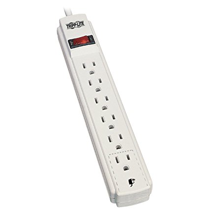 Tripp Lite 6 Outlet Home & Office Power Strip, 15ft Cord with 5-15P Plug (PS615)