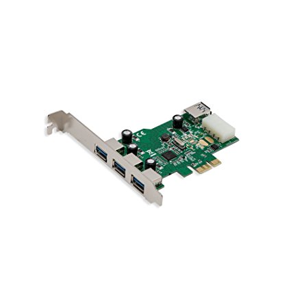 Syba 4 Port USB 3.0 Pcie 2.0 X1 Controller Card Components Other (SD-PEX20137)