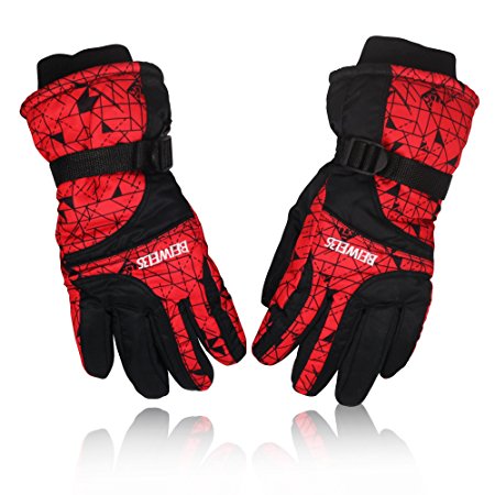 YUEDGE Snow-proof Breathable Thermal Warm Snow Winter Cold Weather Ski Snowboard Snow Sled Gloves