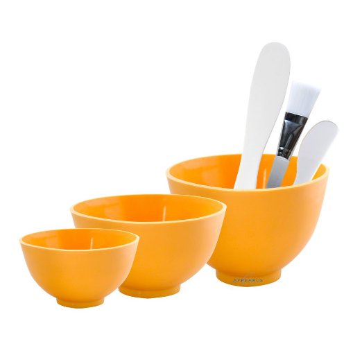 Appearus Facial Mask Rubber Mixing Bowl Set with Brush & Spatulas