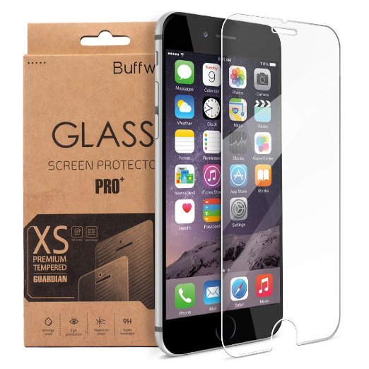 iPhone 6S Plus Screen Protector,Buffway® Apple iPhone 6 6s Plus Tempered Glass Screen Protectors [3D Touch Compatible] 9H 2.5D Easy Install Work With iPhone 6 Plus and Protective Case