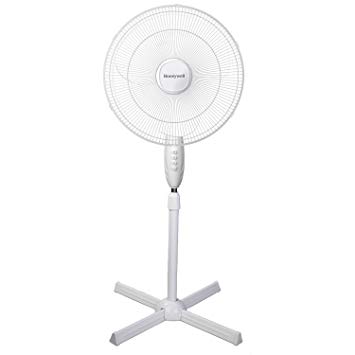 Honeywell Comfort Control Pedestal Fan, White