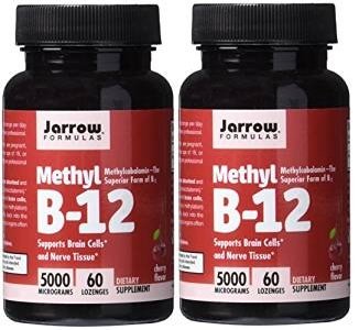 Jarrow Formulas Methylcobalamin (Methyl B12) 5000 mcg CHERRY 120 Lozenges