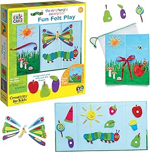 Creativity for Kids The Very Hungry Caterpillar Toy: Fun Felt Play - Busy Board for Toddlers from The World of Eric Carle Books, Preschool Arts and Crafts for for Kids Ages 3-5