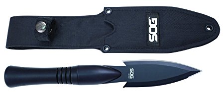 SOG Spirit Fixed Blade / Spear FS01N-CP - Hardcased Black 4.25" Stainles Steel Blade, Removable GRN Handle, Nylon Sheath