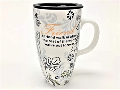 Hampstead Collection 500mL Porcelain Mug with Lid for Friend
