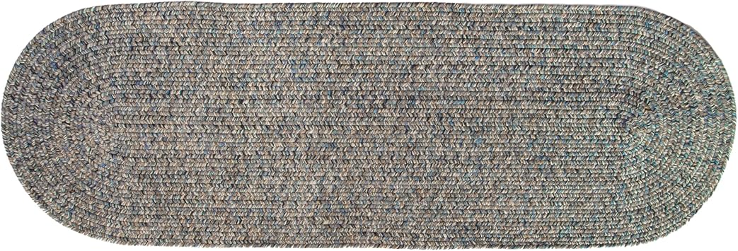 Super Area Rugs Blue Woven Braided Rug Rustic Living Indoor/Outdoor Braided Rug - Soft & Reversible Runner 2' x 10'