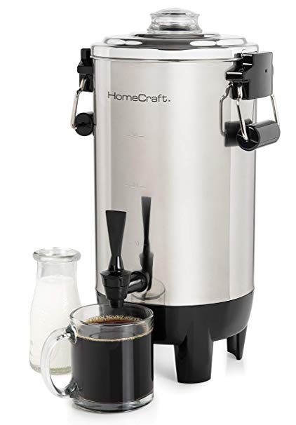 Nostalgia HomeCraft CU30SS Quick-Brewing 1000-Watt Automatic Coffee Urn, 30-Cup, Stainless Steel,