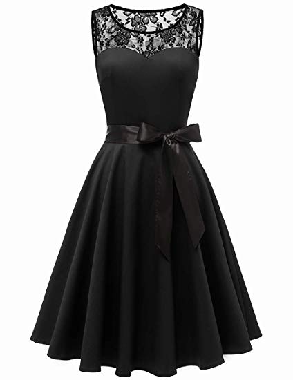 1950 Retro Cocktail Dress, 50s Homecoming Dress Vintage Crew Neck Prom Evening Party Formal Midi Dresses