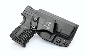 CYA Supply Co. IWB Holster Fits: SpringField XD-S 3.3" 9mm / .40S&W / .45ACP Single Stack - Veteran Owned Company - Made in USA - Inside Waistband Concealed Carry Holster