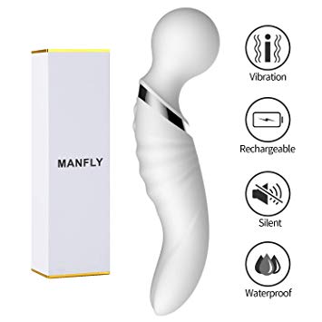 Wireless Wand Massager by MANFLY, Powerful Portable Deep Tissue Massager for Muscles Back Neck Shoulder Legs Pain Relief Full Body Massage