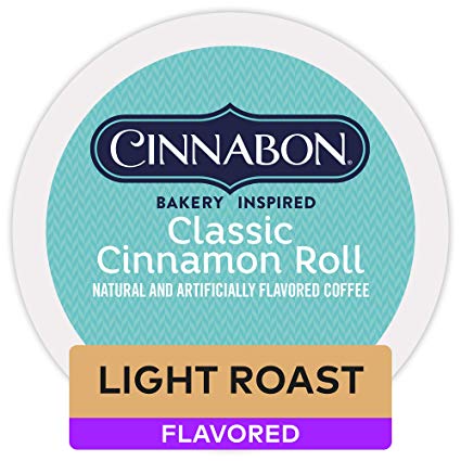 Cinnabon Classic Cinnamon Roll Keurig Single-Serve K Cup Pods, Light Roast Coffee, 48Count, Classic Cinnamon Roll, 48Count, 48-Count