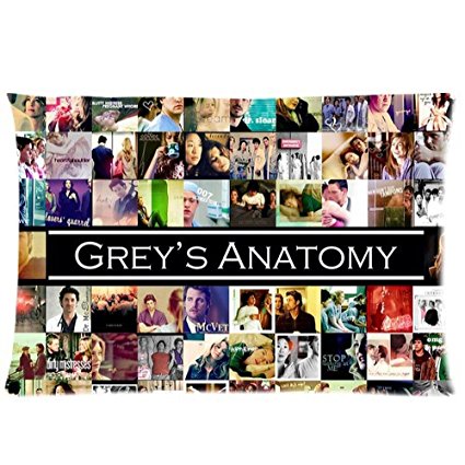 Fashion Area Custom Pillowcase Tv Show Grey'S Anatomy Fans Throw Pillow Case Cover Cushion Case Best Gift 20X30 Inch 2 Sides