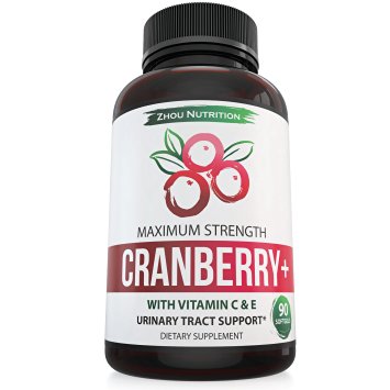 Cranberry   for Maximum Urinary Tract Support - Non GMO & Gluten Free Antioxidant Formula to Fight Infection & Immune System Support - Vitamin C & E for Bladder & Kidney Health - Once Daily Softgels