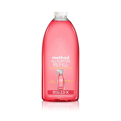 Method Naturally Derived All Purpose Surface Cleaner Refill, Pink Grapefruit, 68 Ounce