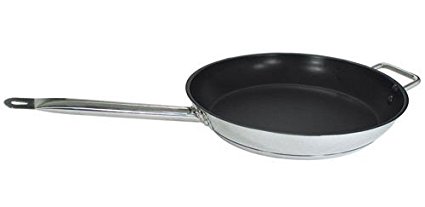 Update International (SFC-12) 12" Induction Ready Excalibur-Coated S/S Fry Pan w/Helper Handle