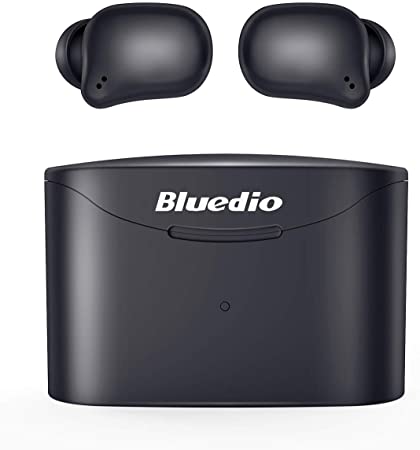 Bluetooth 5.0 Wireless Earbuds, Bluedio T Elf 2 True Wireless Touch Headphones in-Ear Earphones with Charging Case, Mini Car Headset Built-in Mic for Cell Phone/Sports, 6Hrs Playtime, LED Indicator