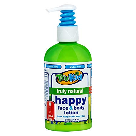 TruKid Happy Face and Body Moisturizing Lotion - Natural, Gentle Soothing, 8 oz