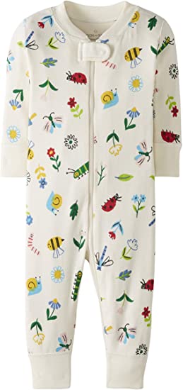 Moon and Back by Hanna Andersson Baby/Toddler Boys' and Girls' One-Piece Organic Cotton Footless Pajamas