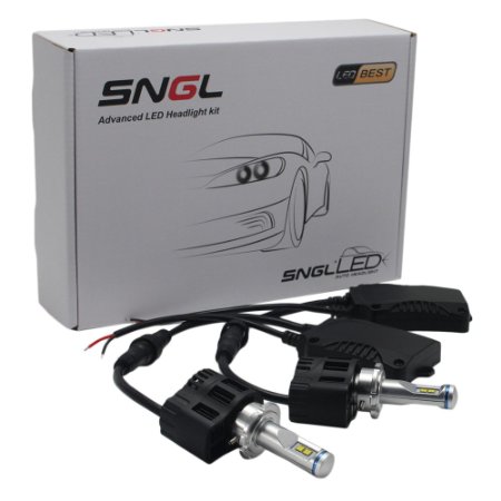 SNGL® Super Bright LED Headlight Bulbs - Adjustable Focus Length Conversion Kit - D1S / D1R / D2C / D2S / D2R / D3S / D4R / D4S - 110W 10,400Lm 6000K Cool White - 2 Yr Warranty
