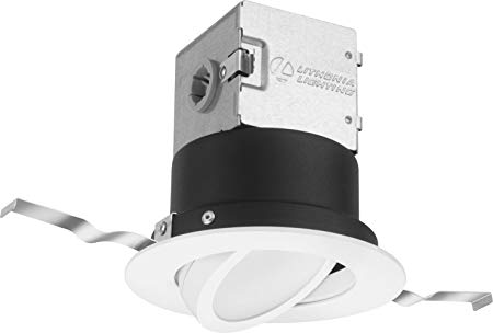 Lithonia Lighting 4JBK ADJ 30K 90CRI MW M6, 4-inch, Matte White