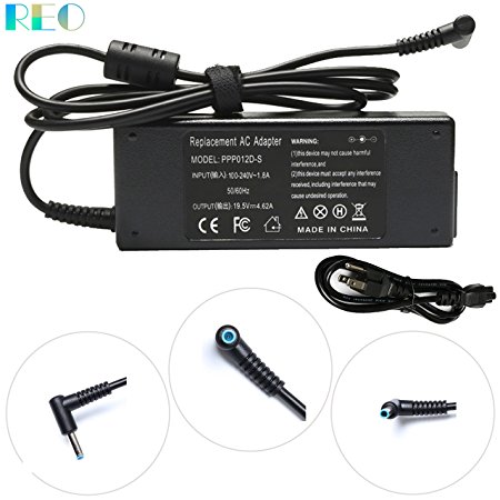 Reo 90W Replacement HP 741727-001 710413-001 710414-001 709986-003 AC Adapter Charger Power Cord For HP PPP009C h6y89aa h6y88aa ppp012d-s H6Y90AA--12 Months Warranty
