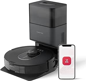 roborock Q5 Max  Robot Vacuum with Self-Empty Dock, Upgraded from Q5 , 5500 Pa Suction, DuoRoller Brush, Hands-Free Cleaning for up to 7 Weeks, PreciSense LiDAR Navigation, App & Voice Control