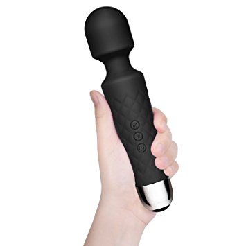 Cordless Bullet Wand Massager, Strongest Therapeutic Vibrating Power- Best Rated for Travel Gift - Magic Stress Away - Perfect for Muscle Aches and Personal Sports Recovery - Mini - Black