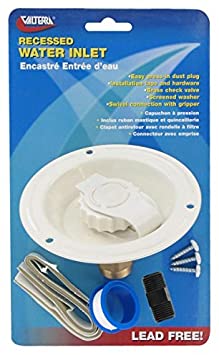 Valterra A010177LFV Colonial White Metal Recessed Water Inlet