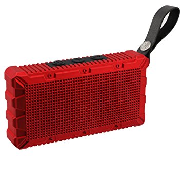 Portable Wireless Bluetooth Speaker IP67 Waterproof Mini Pocket-Sized Powerful Sound Outdoor Speaker, Handsfree Calling, Enchanced Deep Bass, 8-Hour Playtime (Red)