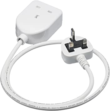 AmazonBasics Extension Cord-  1 M UK White