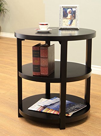 Frenchi Home Furnishing Newbury Round Table, Black