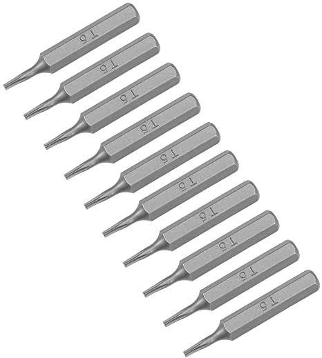 uxcell Torx Bits 10pcs 5/32 Inch Hex Shank T5 Torx Screwdriver Bit Set 28mm Length S2 Screw Driver Kit Tools