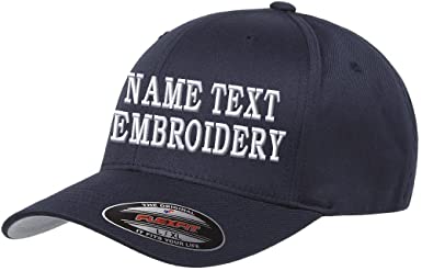 Custom Embroidery Hat Flexfit 6277 Personalized Text Embroidered Fitted Size Cap