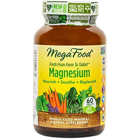 MegaFood - Magnesium, Supports the Health of the Heart & Nervous System, 60 Tablets (FFP)