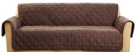 Sure Fit SF44826 Deluxe Non Skid Waterproof Pet Sofa Furniture Cover - Chocolate
