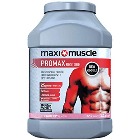 Maximuscle Promax Whey Protein Powder, Strawberry, 1.12 kg