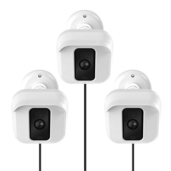 Blink XT Camera Wall Mount Bracket ,Weather Proof 360 Degree Protective Adjustable Indoor Outdoor Mount and Cover for Blink XT Home Security Camera System Anti-Sun Glare UV Protection (White(3 Pack))