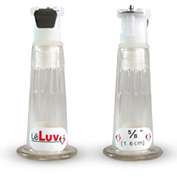 LeLuv Vacuum Cylinders & Fittings for Nipple Enlargement Natural Enhancement Pumps Medical-Grade Clear Acrylic Small Pair
