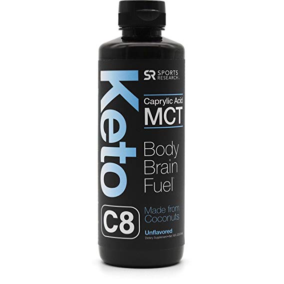 Keto MCT Oil containing only c8 Caprylic Acid ~ Made from non-GMO Coconuts ~ Fuel for the Body & Mind ~ Keto & Paleo Diet Friendly, Gluten & Dairy Free (16oz Premium Squeeze Bottle)