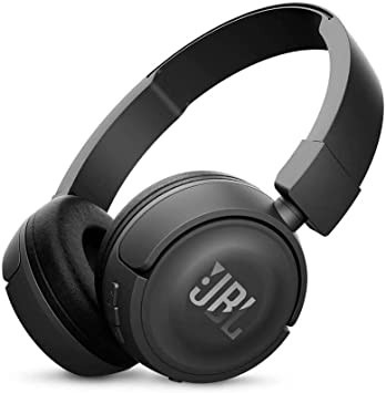 JBL T450BT Wireless On-Ear Headphones with Built-in Remote and Microphone - Black