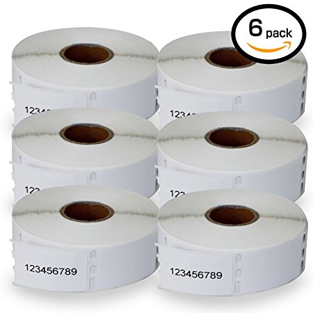 6 Rolls DYMO 30347 Compatible 1" x 1-1/2"(25mm x 38mm) Book Spine Labels,Compatible With Dymo 450, 450 Turbo, 4XL And Many More