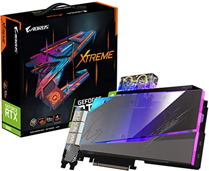 GIGABYTE AORUS GeForce RTX 3090 Xtreme WATERFORCE WB 24G Graphics Card, WATERFORCE Water Block Cooling System, 24GB 384-bit GDDR6X, GV-N3090AORUSX WB-24GD Video Card