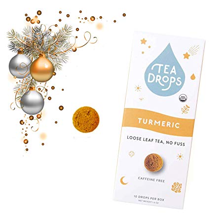 Tea Drops | Instant Organic Tea | Turmeric | 10 Handcrafted Best Selling Tea Drops | Great-Gift For Tea Lovers