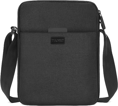 flintronic Bolso de Hombro, Bolso de Mensajero Impermeable con Correa Ajustable, Bolso Cruzado para Trabajo, Compras, Escuela, Viajes, Uso Diario (Negro)