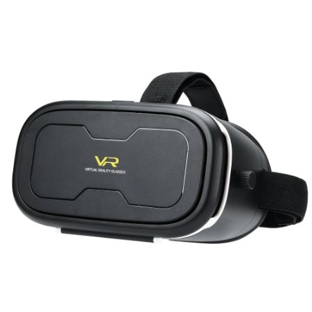 3D VR Glasses, Foxcesd 3D VR Virtual Reality Glasses Headset with Adjustable Lens and Strap for iPhone 6s/6 Plus/6/5S/5C/5 Samsung Galaxy S5/S6/Note4/Note5 & Other 4.7"-6.0" Cellphones